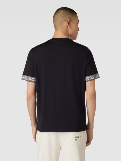 Michael Kors T-shirt z paskami z logo Czarny 5