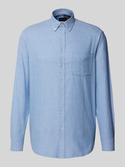 Christian Berg Men Regular fit vrijetijdsoverhemd met button-downkraag Metallic blauw - 2