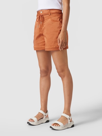Buena Vista Bermudas mit Label-Details Terrakotta 4