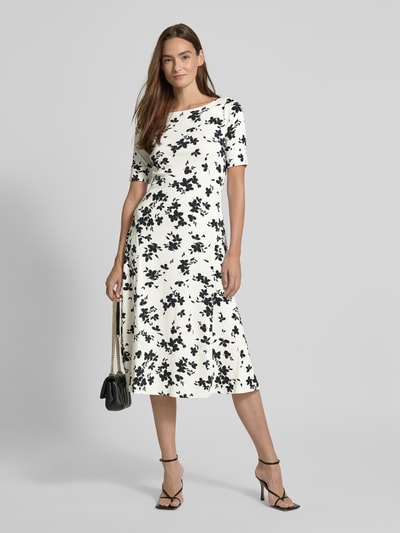 Lauren Ralph Lauren Midikleid mit U-Boot-Ausschnitt Modell 'MUNZIE' Offwhite 1