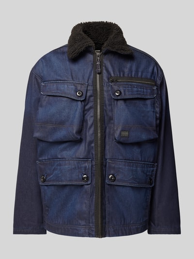 G-Star Raw Sherpa Jacket in Denim-Optik Modell 'Utility' Dunkelblau 2