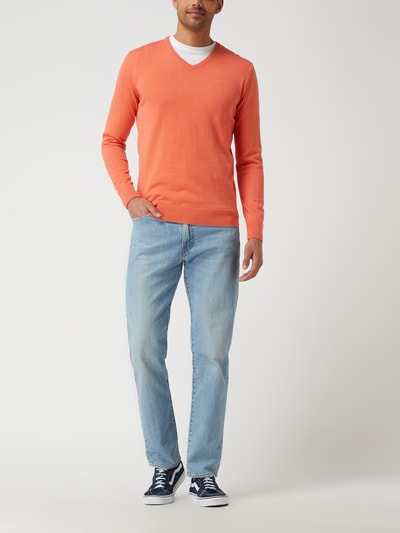 Tom Tailor Pullover aus Baumwolle Orange Melange 1