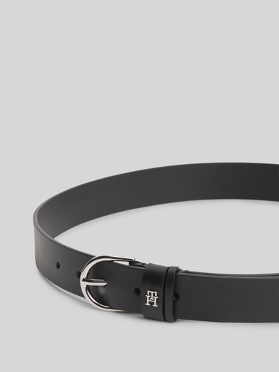 Tommy Hilfiger Gürtel aus echtem Leder mit Logo-Applikation Black 2