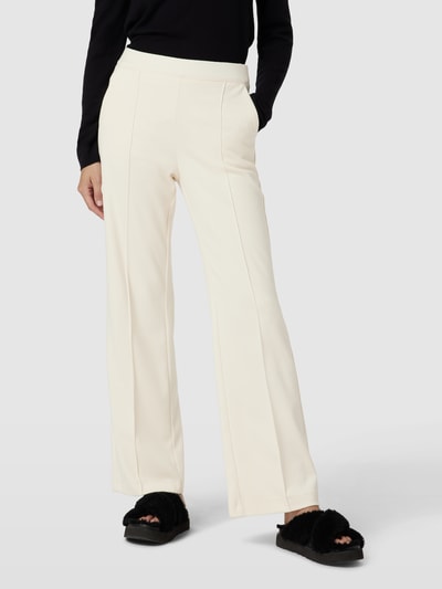 MAC Spodnie do garnituru z efektem melanżu model ‘Chiara’ Écru 4