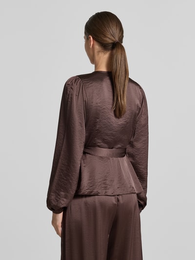 mbyM Bluse mit Viskose-Anteil Modell 'Bibbim' Dunkelbraun 5
