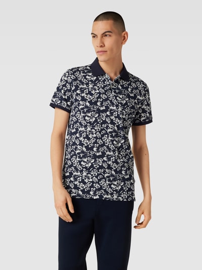 Gant Poloshirt mit Allover-Muster Marine 4