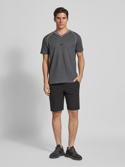 BOSS Green Regular Fit T-Shirt aus reiner Baumwoll Modell 'TEE RETRO TL' Dunkelgrau 1