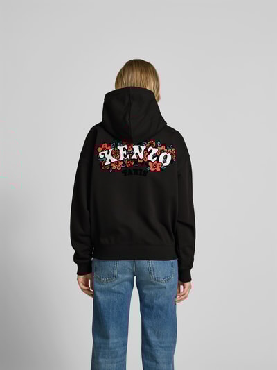 Kenzo Oversized Sweatjacke mit Reißverschluss Black 5