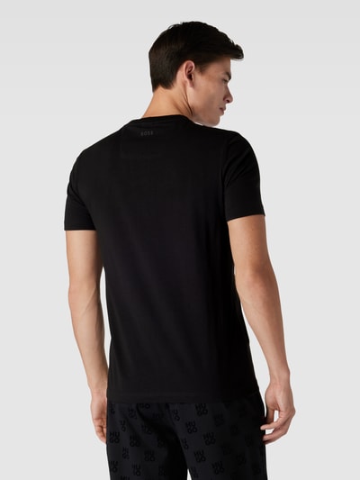 BOSS Green T-Shirt mit Label-Print und Rundhalsausschnitt Black 5