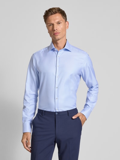Stenstroms Regular Fit Business-Hemd mit Kentkragen Blau 4