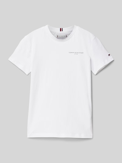 Tommy Hilfiger Teens Regular Fit T-Shirt mit Logo-Stitching Weiss 1