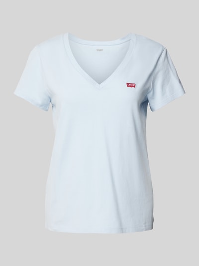 Levi's® T-shirt z prążkowanym dekoltem w serek Jasnoniebieski 2