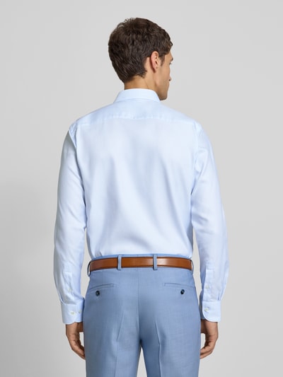 Profuomo Slim fit zakelijk overhemd met haaikraag, model 'Cutaway' Bleu - 5