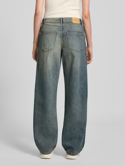 Review Straight Leg Jeans aus reiner Baumwolle Rauchblau 5