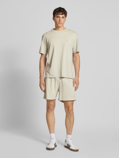 CHAMPION Korte regular fit broek met labelstitching Beige - 1