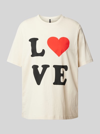 Vero Moda Loose Fit T-Shirt mit Statement Print Modell 'VALERIE' Offwhite 2