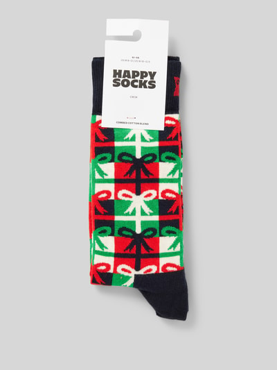 Happy Socks Socken mit Label-Schriftzug Modell 'Multi Color Gift' Blau 3