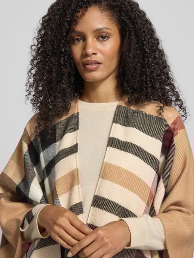 Fraas Schal mit Fransen Modell 'Poncho' Beige Melange 3