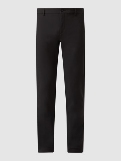 Casual Friday Spodnie o kroju slim fit w jednolitym kolorze model ‘Philip’ Czarny 2