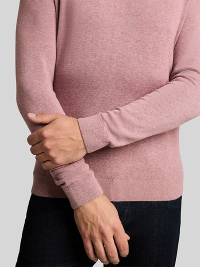 Tom Tailor Regular Fit Pullover aus reiner Baumwolle Rosa 3