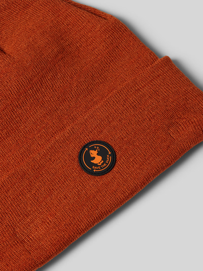 SAVE THE DUCK Beanie mit Label-Patch Modell 'LOU' Orange 2