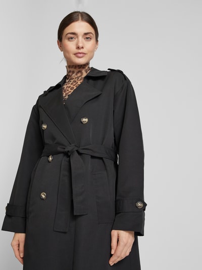 Vero Moda Taillierter Trenchcoat mit Riegeln Modell 'CHLOE' Black 3