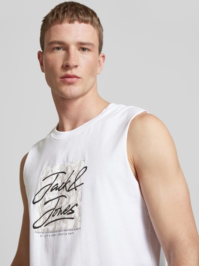 Jack & Jones Top z nadrukiem z logo model ‘SPLIT’ Biały 3