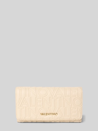 VALENTINO BAGS Portemonnaie mit Label-Applikation Modell 'PANSY' Ecru 1