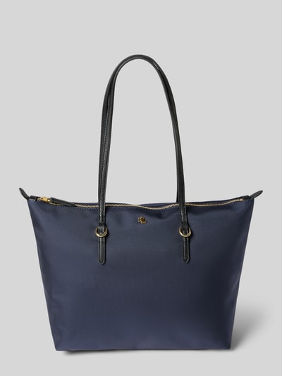 Lauren Ralph Lauren Tote bag met labelapplicatie, model 'KEATON' Donkerblauw - 2