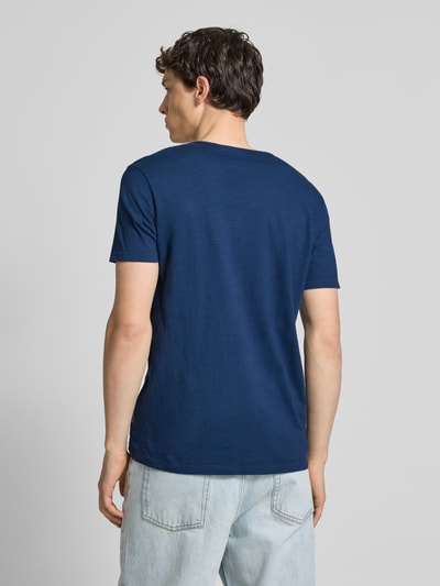 Blend T-shirt z dekoltem serafino Granatowy 5