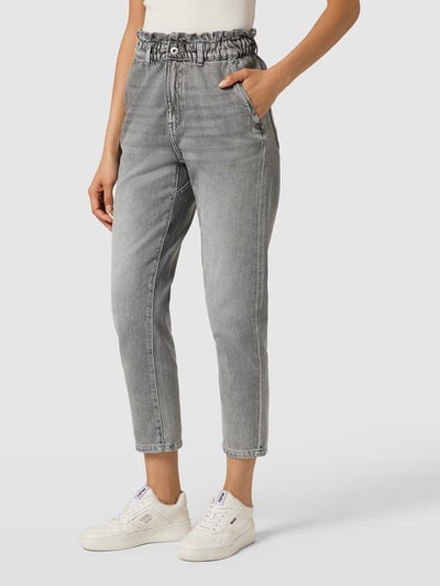 Jake*s Casual Regular fit jeans met elastische band Lichtgrijs gemêleerd - 4