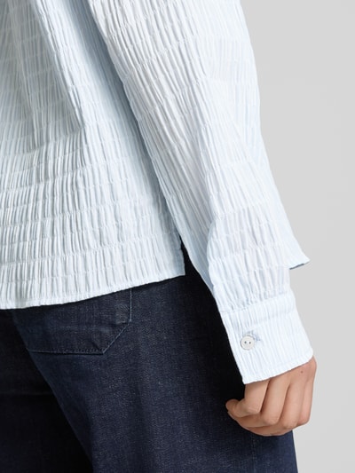 OPUS Regular Fit Hemdbluse mit Smok-Details Modell 'Finnea' Hellblau 3