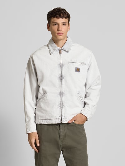 Carhartt Work In Progress Jacke mit Umlegekragen und Reißverschluss Hellgrau 4
