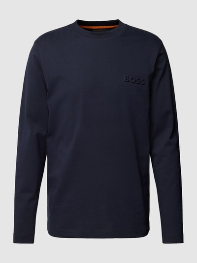 BOSS Orange Longsleeve im unifarbenen Design Blau 2