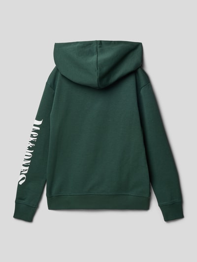 Jack & Jones Hoodie met labelprint, model 'JOROLI' Groen - 3