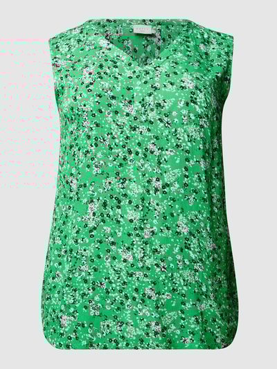 KAFFE Curve PLUS SIZE blouse met all-over motief Groen - 2