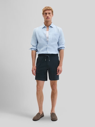 Marc O'Polo Regular Fit Sweatshorts aus reinem Baumwoll-Frottee Dunkelblau 1