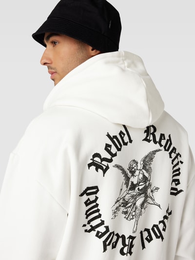 Redefined Rebel Bluza rozpinana z nadrukiem z logo model ‘Juan’ Biały 3