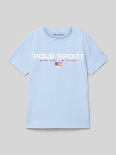 Polo Sport T-Shirt mit Label-Print Bleu 1