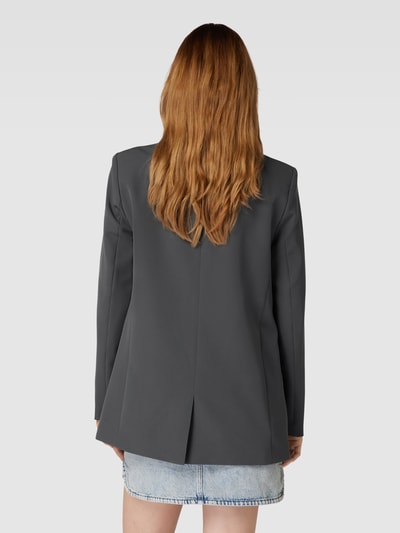 Pieces Blazer met reverskraag, model 'Bossy' Antraciet - 5