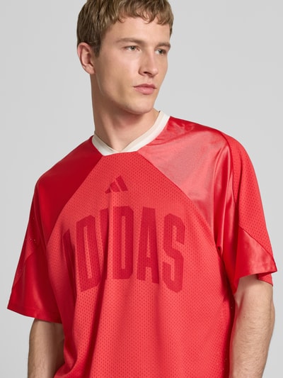 adidas Sportswear Regular fit sport T-shirt met labelprint Rood - 3