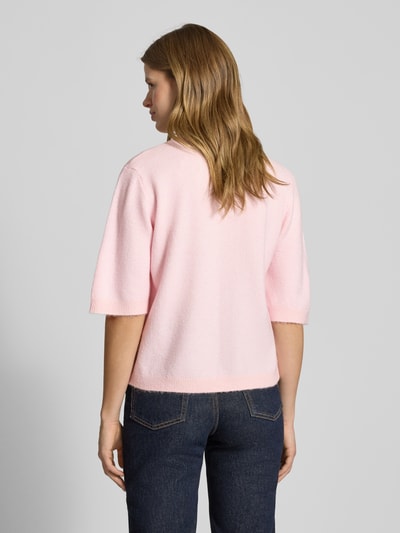 ONLY Kardigan o kroju regular fit z wiązaniami model „SIMONI” Różowy 5