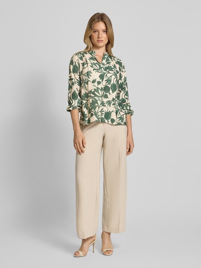 ZABAIONE Relaxed fit blouse van vicosemix, model 'Lu44z' Donkergroen - 1