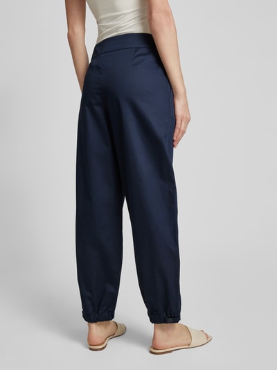 MaxMara Leisure Stoffen broek met elastische boorden, model 'CANDELA' Marineblauw - 5