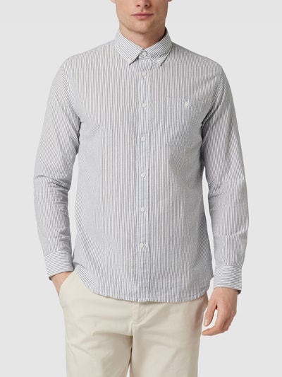 Selected Homme Vrijetijdsoverhemd met structuurmotief, model 'REGREIL' Bleu - 4