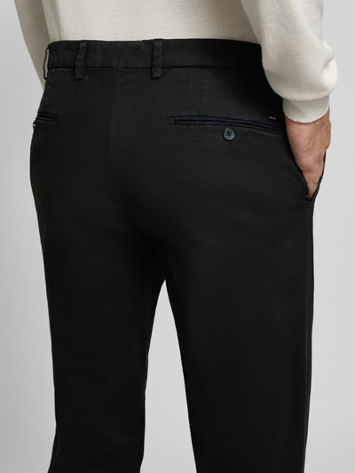 Hiltl Regular Fit Stoffhose mit Bügelfalten Modell 'Peaker' Black 3