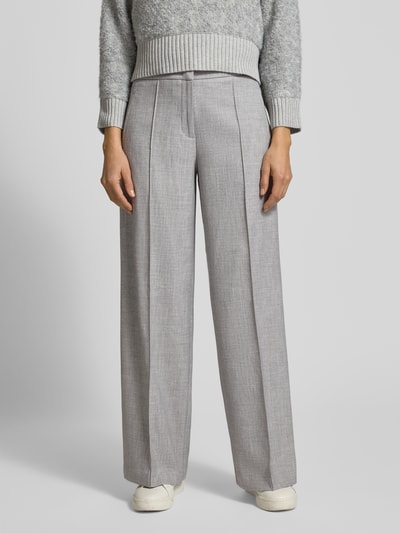 OPUS Stoffen broek met lengtenaden, model 'Maiga cozy' Lichtgrijs gemêleerd - 4