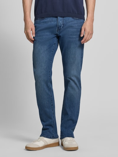 Pierre Cardin Regular Fit Jeans im Used-Look Modell 'Lyon' Hellblau 4