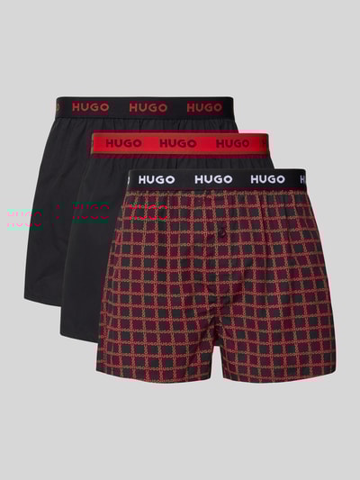 HUGO Regular fit boxershort van zuiver katoen in een set van3 stuks Zwart - 1