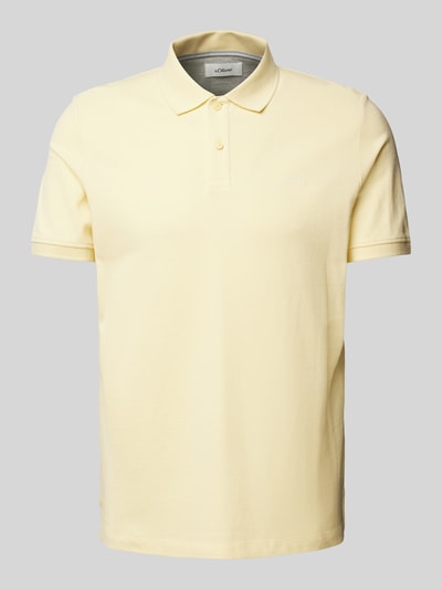 s.Oliver RED LABEL Regular Fit Poloshirt aus Baumwoll-Piqué Hellgelb 2